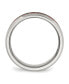 ფოტო #2 პროდუქტის Stainless Steel Polished Red Imitation Opal Inlay 8mm Band Ring