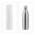 2x Thermo Trinkflasche 1 Liter silber