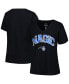 ფოტო #1 პროდუქტის Women's Black Orlando Magic Plus Size Arch Over Logo V-Neck T-shirt