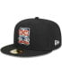 Фото #1 товара Men's Black Syracuse Mets Theme Nights Clocks 59FIFTY Fitted Hat