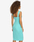 ფოტო #2 პროდუქტის Women's Textured Side-Cutout Gathered-Bodice Dress