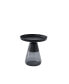 Фото #1 товара Smoke Glass Base With Black Painting Top Side Table, Living Room Sofa Table