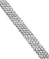 ფოტო #3 პროდუქტის Men's Black Cubic Zirconia Hexagon Set Multirow Link Bracelet (Also in White Cubic Zirconia)