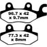 Фото #1 товара EBC FA-TT Series Carbon Fiber Offroad FA165/2TT Brake Pads