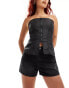 Фото #1 товара COLLUSION X001 mom denim shorts in washed black