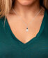 ფოტო #2 პროდუქტის Cultured Freshwater Pearl (7 1/2mm), Onyx & Lab-Created White Sapphire (1/20 ct. t.w.) 18" Pendant Necklace in Sterling Silver