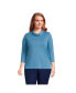 Фото #1 товара Plus Size 3/4 Sleeve Light Weight Jersey Cowl Neck Top