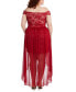 Фото #3 товара Платье от бренда Morgan & Company, модель Trendy Plus Size Lace Off-The-Shoulder.