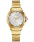 ფოტო #1 პროდუქტის Eco-Drive Women's Ceci Diamond Accent Gold-Tone Stainless Steel Bracelet Watch 32mm