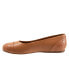 Softwalk Sonoma Cap Toe S1907-256 Womens Brown Narrow Ballet Flats Shoes