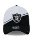 Фото #4 товара Men's White, Black Las Vegas Raiders 2023 Sideline 39THIRTY Flex Hat