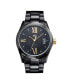 ფოტო #1 პროდუქტის Men's Bond Diamond (1/10 ct.t.w.) Black Ion-Plated Stainless Steel Watch