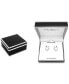 ფოტო #3 პროდუქტის Diamond Oval Hoop Earrings (1/10 ct. t.w.) in Sterling Silver