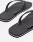 Jack & Jones flip flops with logo in black