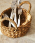 Braided basket with handles