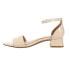 Easy Spirit Sheila Ankle Strap Block Heels Womens Off White Dress Sandals E-SHE