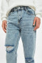 Erkek Açik Indigo Jeans
