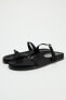 SATIN FLAT SANDALS