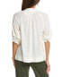 Fate Linen-Blend Top Women's White S