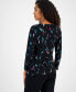 Women's Printed Tie-Side 3/4-Sleeve Top