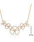 ფოტო #2 პროდუქტის Suzy Levian Sterling Silver Cubic Zirconia Thin Floral Bib Necklace