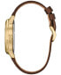 ფოტო #2 პროდუქტის Eco-Drive Men's Disney Brown Leather Strap Watch 41mm