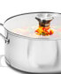 Фото #8 товара Mira Tri-Ply Stainless Steel 11" Stock Pot with Lid