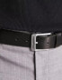 Jack & Jones leather belt in black