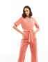 & Other Stories belted jumpsuit in coral Оранжевый, 32 - фото #1