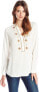 Фото #1 товара Топ NYDJ Embroidered Woven Blouse XS