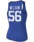 ფოტო #2 პროდუქტის Women's Quenton Nelson Heathered Royal Indianapolis Colts Name Number Tri-Blend Tank Top