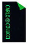 Фото #3 товара Пляжное полотенце Carlo Colucci Tomaso Neon 80-х, черное/неоново-зеленое