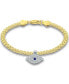 ფოტო #1 პროდუქტის Cubic Zirconia Evil Eye Charm Bismark Chain Bracelet, Created for Macy's