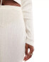 Simmi knitted maxi skirt co-ord in cream