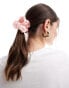 Фото #1 товара Pieces rose detail scrunchie in pink