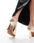 Фото #4 товара ASOS DESIGN Salty slingback stiletto mid shoes in gold