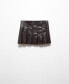 Фото #2 товара Women's Leather-Effect Pleated Mini-Skirt