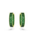 ფოტო #4 პროდუქტის Crystal Baguette Cut Matrix Hoop Earrings