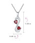 Фото #3 товара Bling Jewelry romantic Figure Eight Modern Forever Love Infinity Double AAA CZ Ruby Red Cubic Zirconia Hearts Necklace Pendant For Women Teens .925 Sterling Silver 16,18 Inches Chain