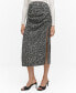 Фото #1 товара Women's Slit Detail Printed Skirt