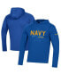 ფოტო #1 პროდუქტის Men's Royal Navy Midshipmen Blue Angels Performance Raglan Hoodie T-shirt