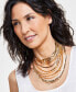 Crystal & Omega Chain Layered Necklace, 9-3/4 + 3" extender, Created for Macy's