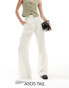 Фото #1 товара ASOS DESIGN Tall tailored wide leg trouser in cream