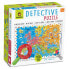 LUDATTICA Detective Europe Map 108 Pieces Puzzle