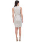 Фото #2 товара Women's Cowlneck Sleeveless Faux-Wrap Sequin Dress