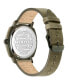 Men's Caine Green Leather Strap Watch 42mm
