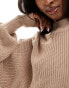 Фото #3 товара NA-KD round neck knitted jumper in beige