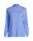 ფოტო #1 პროდუქტის Women's Petite Long Sleeve Super T Mock Tee