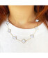 ფოტო #2 პროდუქტის Large Mother of Pearl Clover Necklace 14K Gold