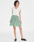 Фото #1 товара Women's Pleated Pull-On Mini Skirt, Created for Macy's